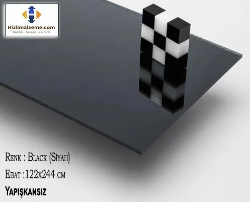 1,2 mm Siyah Ayna Akrilik