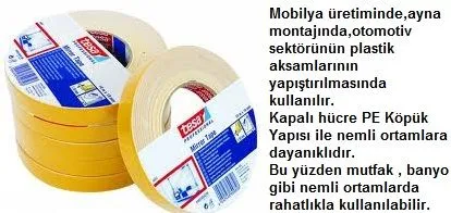 4952 Çift Taraflı Köpük Bant - 19mm X 50m