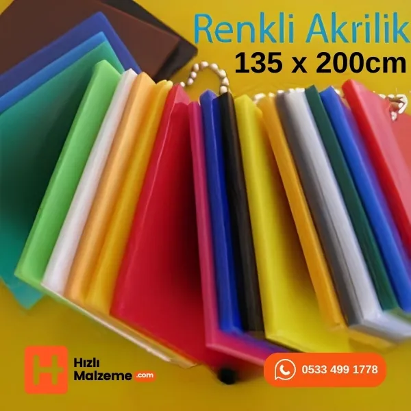 5 mm Renkli Akrilik Dökme Pleksi 135x200 cm