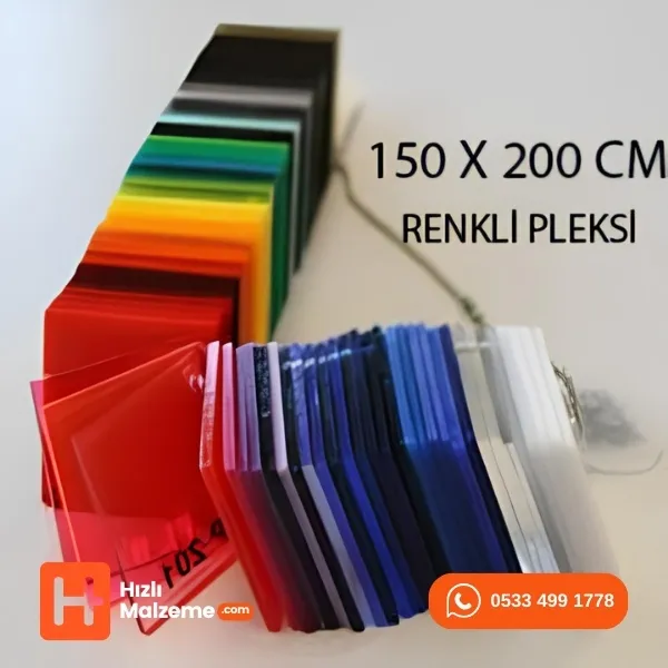 10 mm Renkli Akrilik Dökme Pleksi 150x200 cm