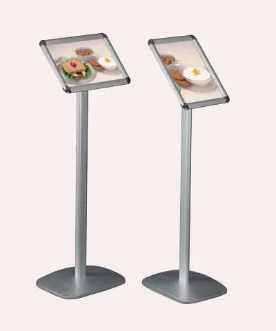 Dekoratif tek ayaklı rondolu menuboard dikey A4 21x30 cm