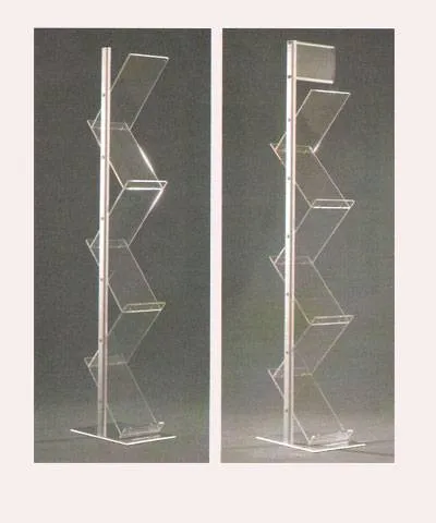 Alüminyum tek ayaklı zigzag broşürlük tek ayaklı