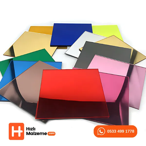 61x81 cm 6 Eşit Parça Renkli Ayna Pleksi Akrilik