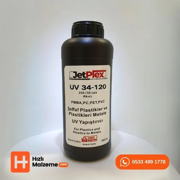 Uv Yapıştırıcı - 1000 Gr Ultraviyole Pleksi Cam Akrilik Polikarbon Yapıştırıcı