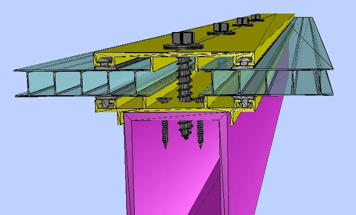 4 mm 210x600 cm Şeffaf Beyaz Bronz Oluklu Polikarbon Levha