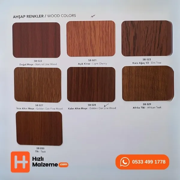 Ahşap Desenli Kompozit 125x320 cm İnce Altın Meşe Sb 0027