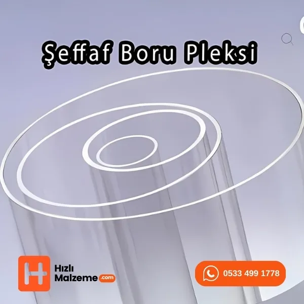 300/292Çap 2 Metre Boy Akrilik Yuvarlak Boru Şeffaf