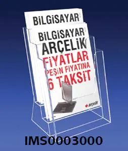 3 katlı A4 broşürlük Masa üstü  3x(21x30) cm