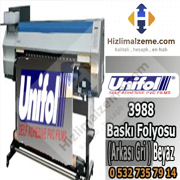 3988 SBF Arkası Gri   (80mic.) Baskı Folyosu