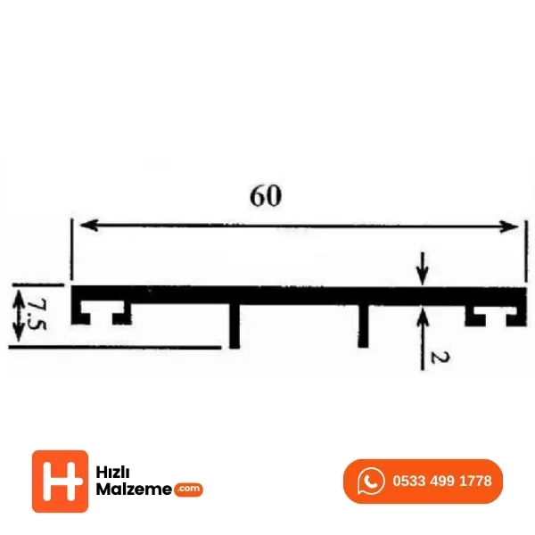 3011 - Üst Kapak Polikarbon Levha Bağlantı Profili